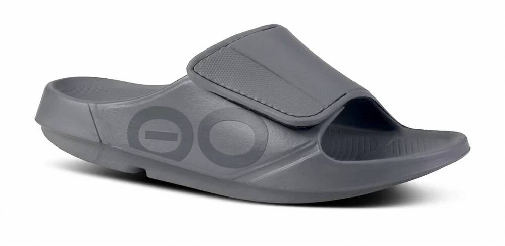 NEW OOFOS unisex sport flex sandal in slate